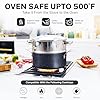 Granitestone 20 Pc Pots and Pans Set Nonstick Kitchen Cookware Set with Frying Pan, Bakeware & Steamer, Diamond Infused, Non Toxic PFOA PFOS Free, Metal Utensil Safe, Oven & Dishwasher Safe, Black