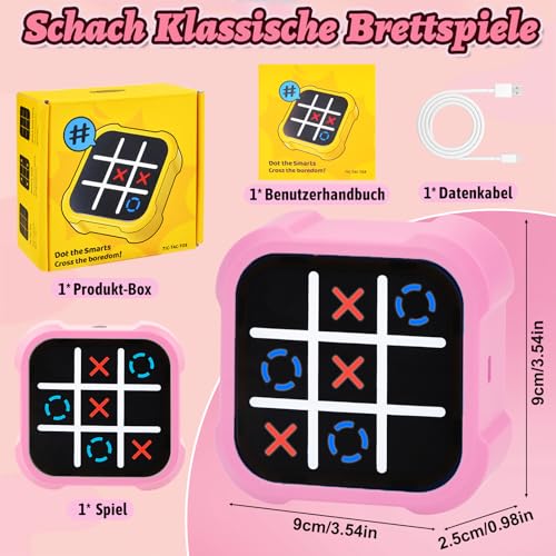Miniatura 7 de Electrónico Tic Tac Toe Bolt, Juegos De Viaje Portátiles 3 En 1, Juegos Para Niños Para Educación Y Crecimiento De La Memoria,Juego De Fiesta Familiar, Regalos De Cumpleaños Para Todas Las Edades.