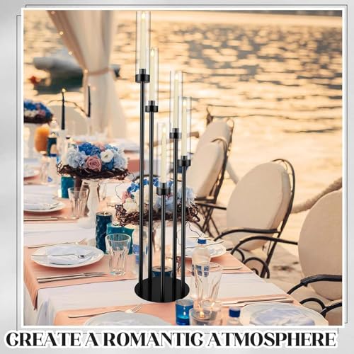 Bougeoir 5 branches pour centre de table de mariage festif - 4