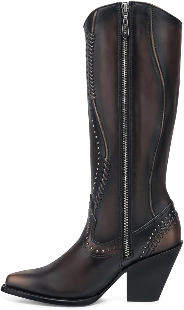 Cuadra Tall Boot for Women in Bovine Leather Chocolate