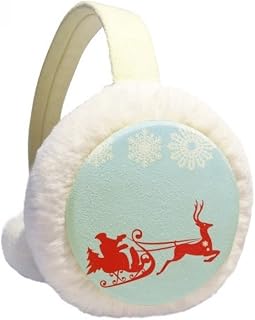 Protetor de orelhas de inverno com estampa de flocos de neve e alce de Natal