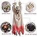 YOUBLEK Sler Halloween Decoration Hanging Corpse with Motion Sensor, Creepy Sound and Glowing Red Eyes, Animated Props for Haunted House, Party, Indoor & Outdoor, Scary Zombie Decor