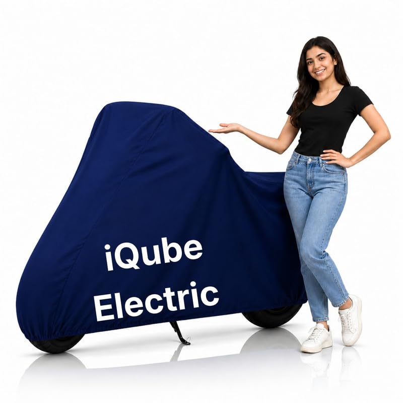 Image of Ultra-Protect Scooty Body Cover for iQube Electric Cover| 100% Waterproof, Dustproof & Scratch Resistant | Heavy Duty Two Wheeler Covers with UV Protection, Heat Resistant | All Weather (Blue)