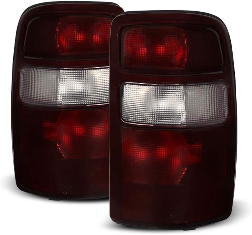 ACANII - For 2000-2006 Chevy Suburban Tahoe Yukon Red Smoke Tail Lights Lamps Set Replacement