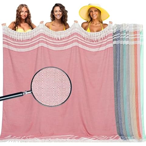 Haleey Oversized Cotton Turkish Beach Blanket Cover