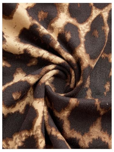 SOLY HUX Women's Plus Size Leopard Print Halter Dress Y2k Gothic Deep V Cheetah Tie Backless Layered Ruffle Mini Dresses4