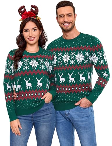 Aottori Pullover Weihnachten Damen Herren Weihnachtspullover Ugly...