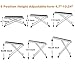 Foldable Pedicure Foot Rest, 6 Heights Adjustable Foot Stand Pedicure Tool, Non-Slip Sturdy Beauty Footrest for Easy-at Home Pedicures, Pedicure Stool Assistant for Home Foot Spa Bath