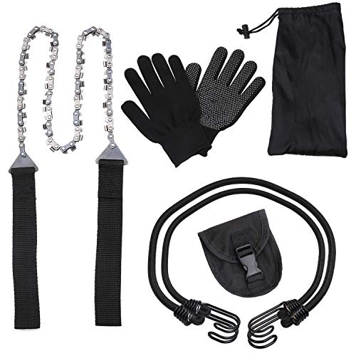PiscatorZone Folding Hand Rope Chain Saw More Teeth Best for Wood Cutting Camping