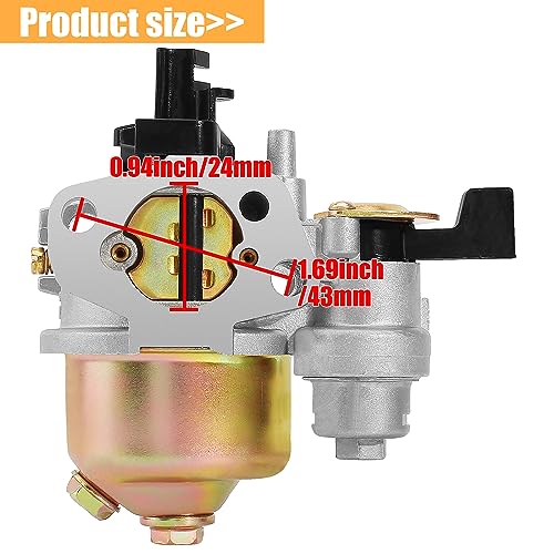 QAZAKY Carburetor Compatible with GX160 5.5HP GX200 6.5HP GX110 GX120 GX140 GX168 GX168F Generator Pressure Washer Kart Lawn Mower Water Pump Carb 16100-ZE1-814 825 16100-ZH8-W51 W61 - Image 2