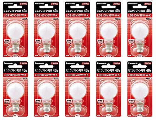 ミニクリプトン電球 100V 40形36W LDS100V36WWK 20個 Amazon.co.jp: （まとめ） PANASONIC ミニクリプトン電球40W形ホワイト