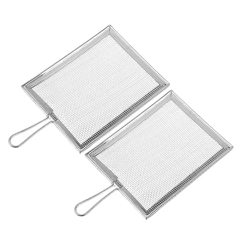 SHINEOFI 2 Piezas Herramientas de Arcilla Cuadradas Filtros de Acero Inoxidable para Colador de Barro Tamiz de Filtro de Lodo Herramientas para Uso Talleres de Arte