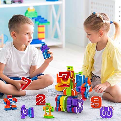 image for Lydaz Number Bots Robot Toys for Kids 3-5, STEM Learning Educational M