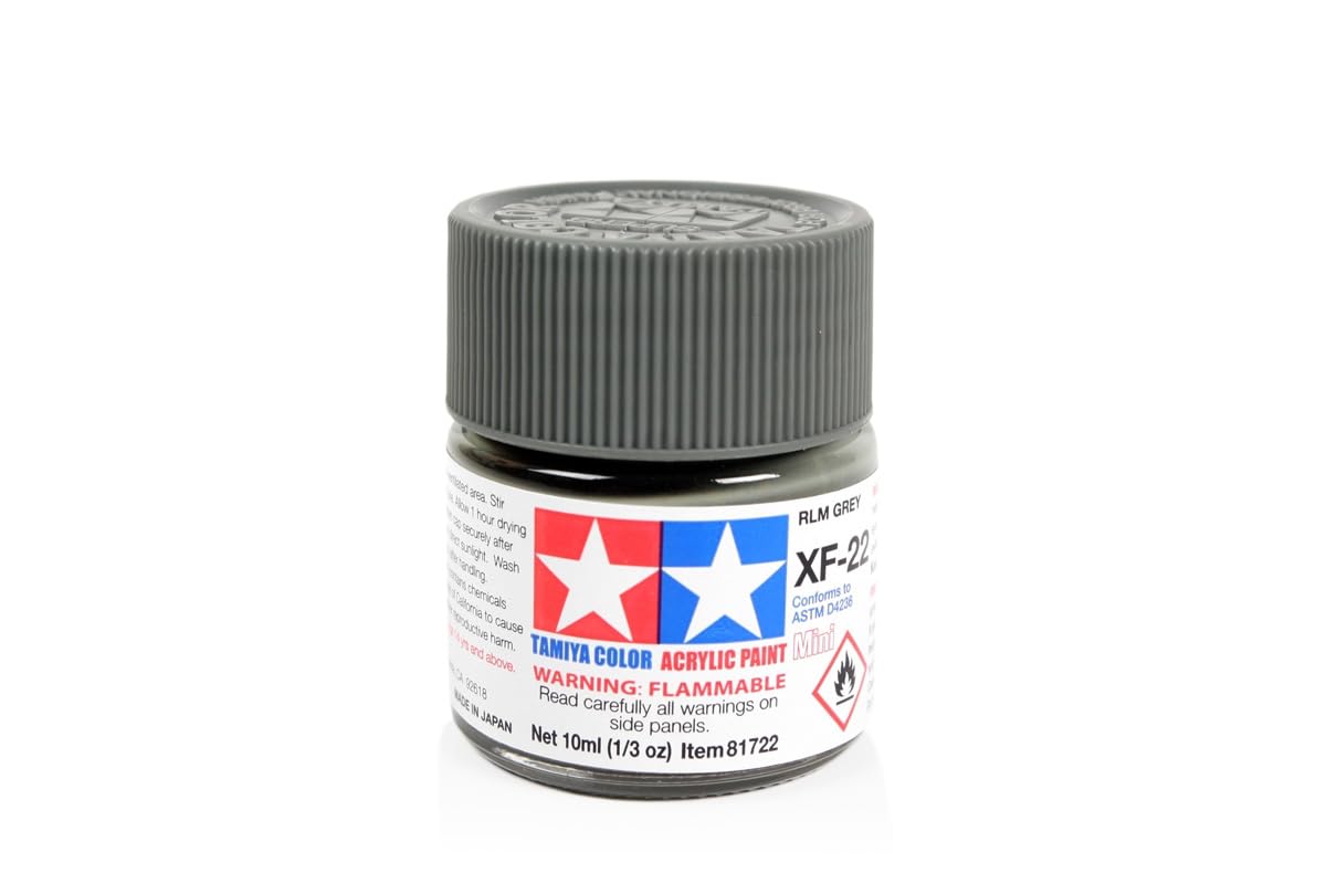Tamiya Acrylic Mini XF-22 RLM Grey 10ml Paint Bottle