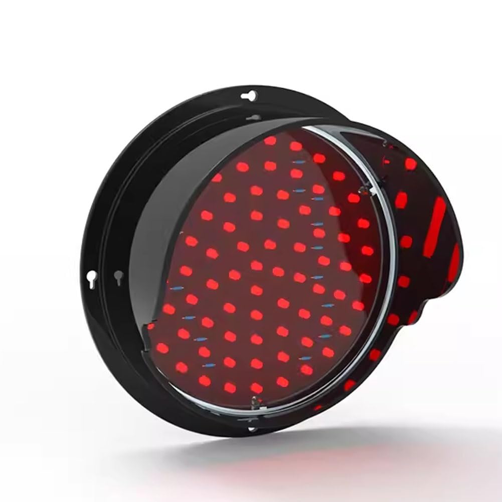 Semáforo LED de 220 V, señal Industrial roja, Verde y Amarilla de 200 mm, indicador de autolavado, Lente Transparente, Control Remoto (Rojo, 12 V)