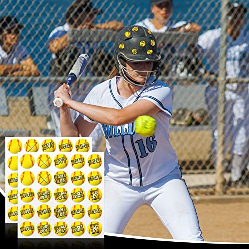 200 Pcs Baseball Softball Helmet Decals Vinyl Sports Softball Stickers Self Adhesive Helmet Stickers Helmet Decals Baseball Accessories For Softball, Baseball, Batting (Letter Style) #TOP1