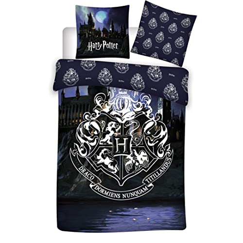 AYMAX S.P.R.L. Juego de Funda nórdica de Harry Potter de 140 x 200 cm y Funda de Almohada de 63 x 63 cm (RXZER23)