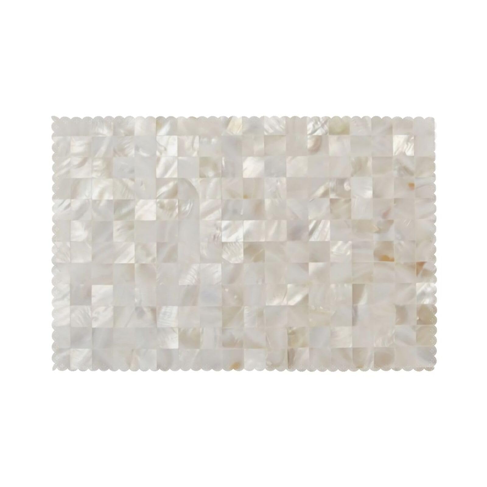 Asbwuo As Pic Mother Of Pearl, Beige Light Placemats Set Of 4 - Heat Resistant Table Mats For Dining | 12X18 Inch Kitchen Mats