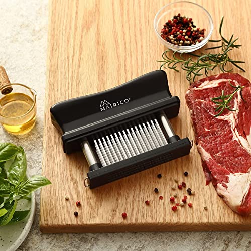 Mairico Premium Meat Tenderizer Tool - 48 Razor Sharp Blades For Tenderizing Beef, Pork, Chicken, Lamb And More #TOP5