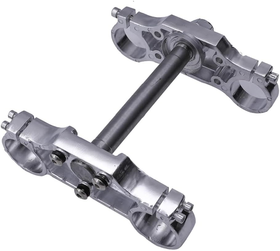 735mm (29") Upside Down Front Fork with 45/48mm Silver Triple Tree Clamp – Pit Bike Dirt Bike Suspension Tube for Chinese Motorcycles Motocross Zongshen TTR Taotao