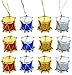 Christmas Miniature Drum Ornaments for Trees, and Crafts - 12 Count