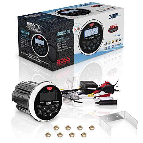 BOSS Audio Systems MGR350B Marine Boat Stereo Gauge Receiver – Bluetooth Head Unit, No CD DVD Player, Built-in 4 Channel Amplifier, Weatherproof, USB, USB Charging by BOSS Audio Systems - Image 7