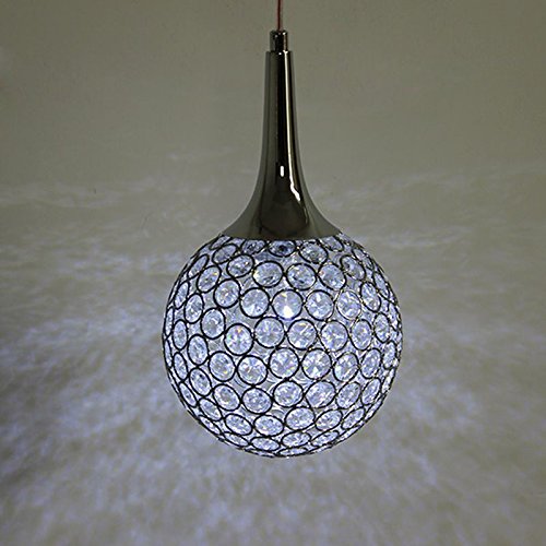Boule de cristal suspendue lustre romantique pour chambre à coucher