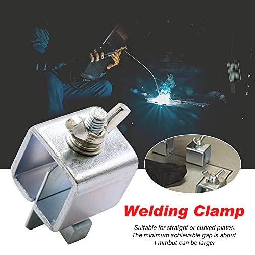 KASCLINO Butt Welding Clamps, 8pcs Multifunctional Small Butter-Fly Shaped Auto Body Panel Clamps for Edge to Edge Welding Magnetic Ground Clamp Welding Door Alignment Tool(Silver)