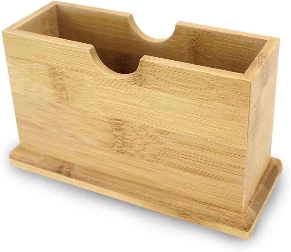 Mimo Style Porta Guardanapo Rectangle Ecokitchen - Produzido Inteiramente em Bambu, Material Ecológico Antibacteriano; Ideal Para Manter a Mesa ou o Balcão Organizados Com Aspecto Moderno e Elegante