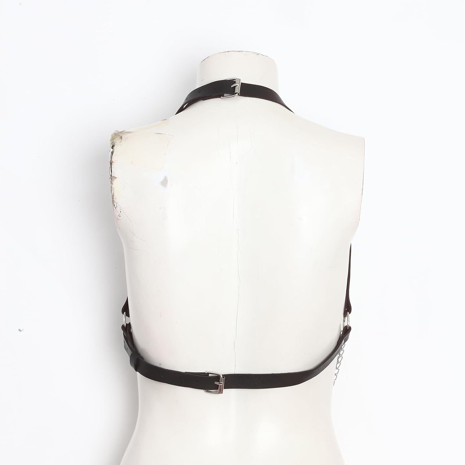 Punk Accessories Waist Chain Belt Black Chest Harness Cagestyle Shoulder Strap Cage Bra for Parties