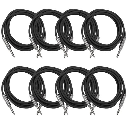 Seismic Audio Eight Pack Instrument Cables #TOP23