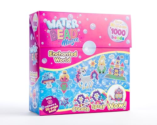 Curious Universe - Water Bead Magic Enchanted World Kit - Water Beads - Arts and Crafts for Kids - Kawaii Art Project for Kids - Water Fuse Beads Complete Set