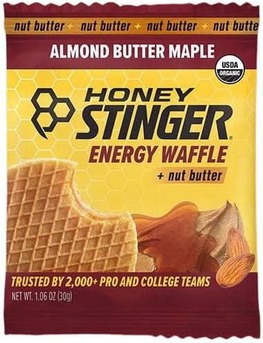 Honey Stinger Waffle Ab Maple - Gluten-Free Energy Snack with Organic Honey, Thin Crispy Texture, Perfect for Cycling, Running & On-the-Go Nutrition, Pack of 12