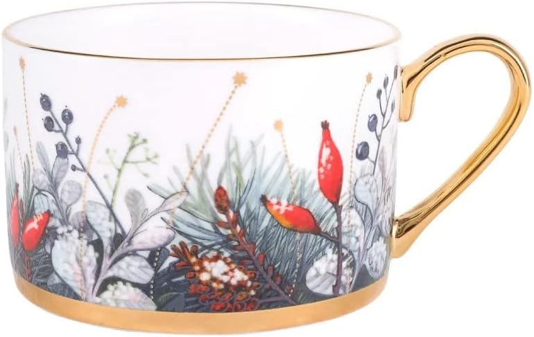 LOMONOSOV PORCELAIN TEACUP AND SAUCER IDYLL KALENDA 250 ml/8.5 fl.oz