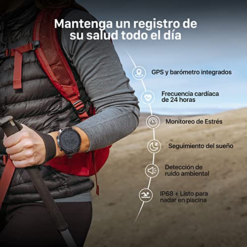 Ticwatch Pro 3 LTE - Reloj inteligente Wear OS by Google, plataforma Qualcomm Snapdragon Wear 4100, seguimiento del sueño y NFC, IP68 listo para nadar, batería de larga duración, solo Vodafone