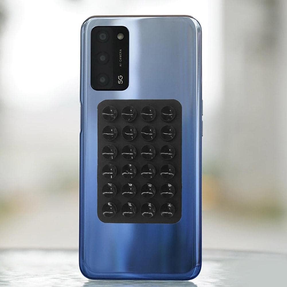 Ventouse Téléphone Ventouse Adhésive Carrée Et Ronde En Silicone De 3 M Pour Fixation De Téléphone Portable, Matériau En Caoutchouc Durable Ventouse Double Face