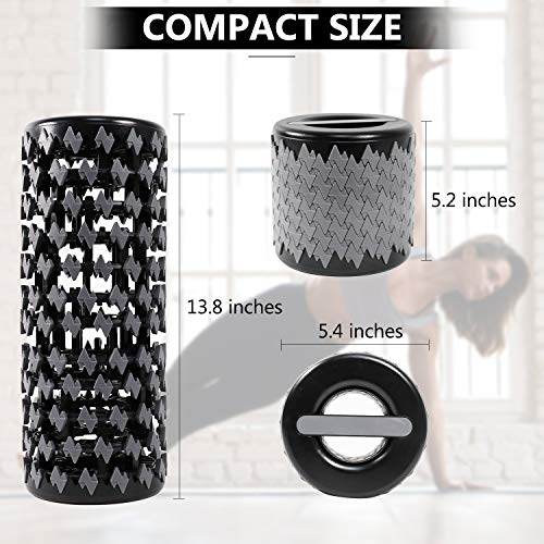 VLOXO Foam Roller Collapsible High Intensity,Foam Back Roller for Back Stretching Pain, Yoga Roll Foam Flexibility and Physical Therapy for Muscle Recovery(Black) - Thumbnail 4