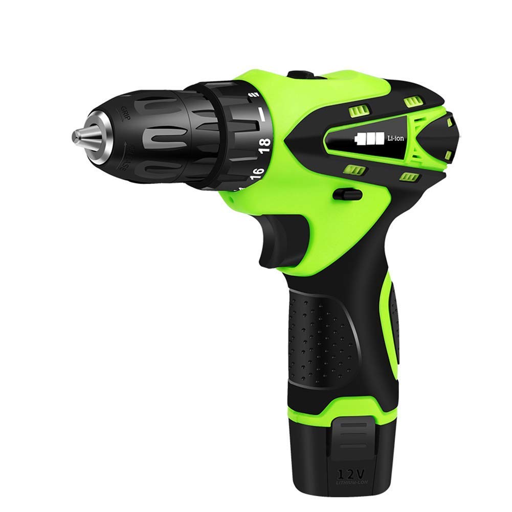 Trapano Avvitatore Professionale a Batteria 12V, Coppia Massima 32 NM, Utensili per la Lavorazione del Legno Fai da Te a 2 velocità