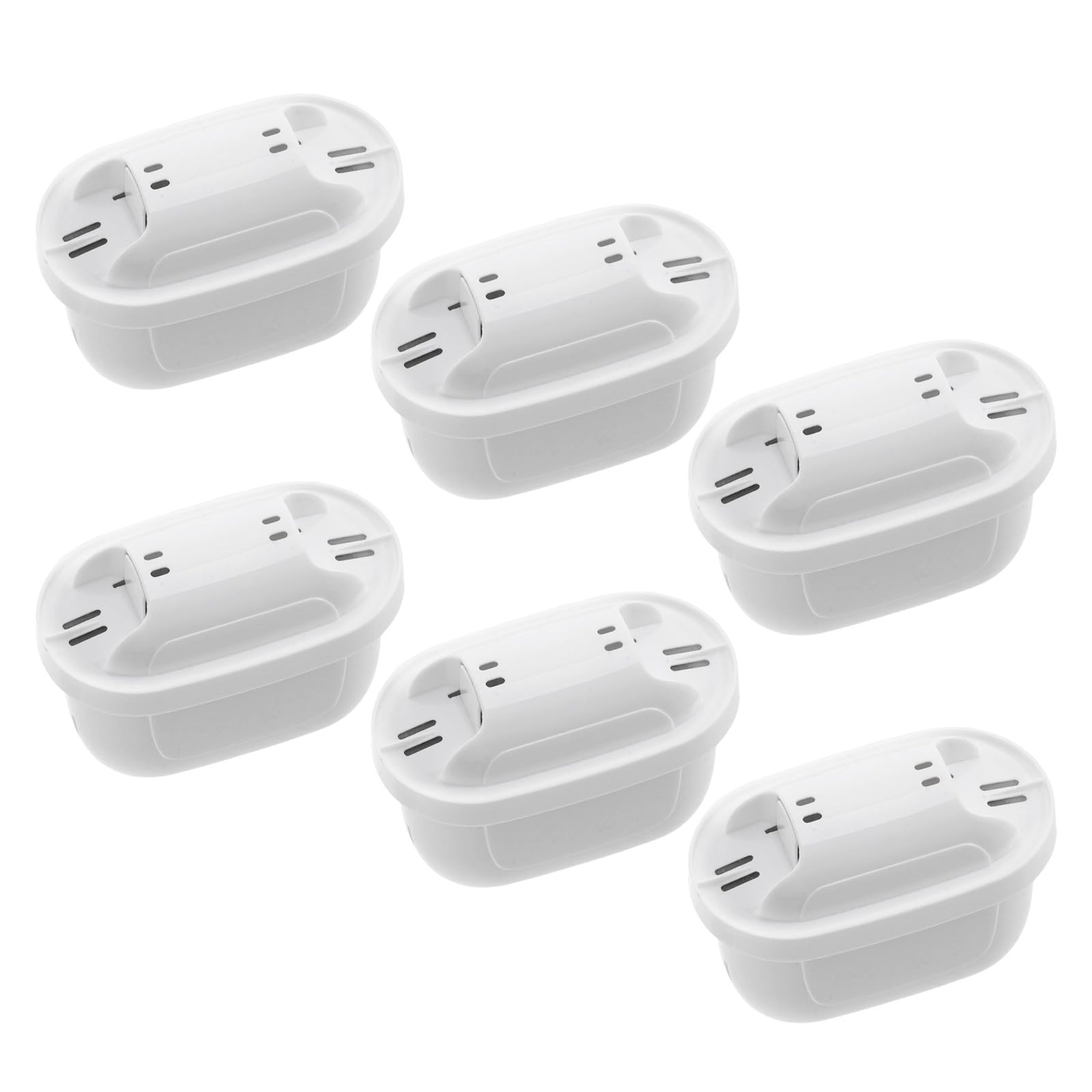 6 cartuchos de filtro de agua compatibles con jarra, color blanco.