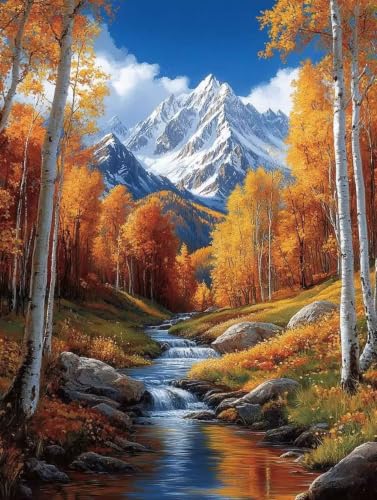 Peinture Diamant Automne 60x80 CM : Anti-Stress Idéal en Kit Loisirs Créatifs Adultes