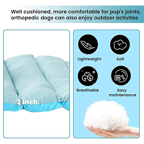 Zonli Outdoor Dog Bed Portable Dog Bed For Medium Dogs Waterproof Travel Dog Bed Durable Camping Dog Mat Breathable Machine-Washable Pet Cat Mat Suitable For Outdoor/Sofa/Car Seat/Floor(Blue, 40"X26") #TOP4