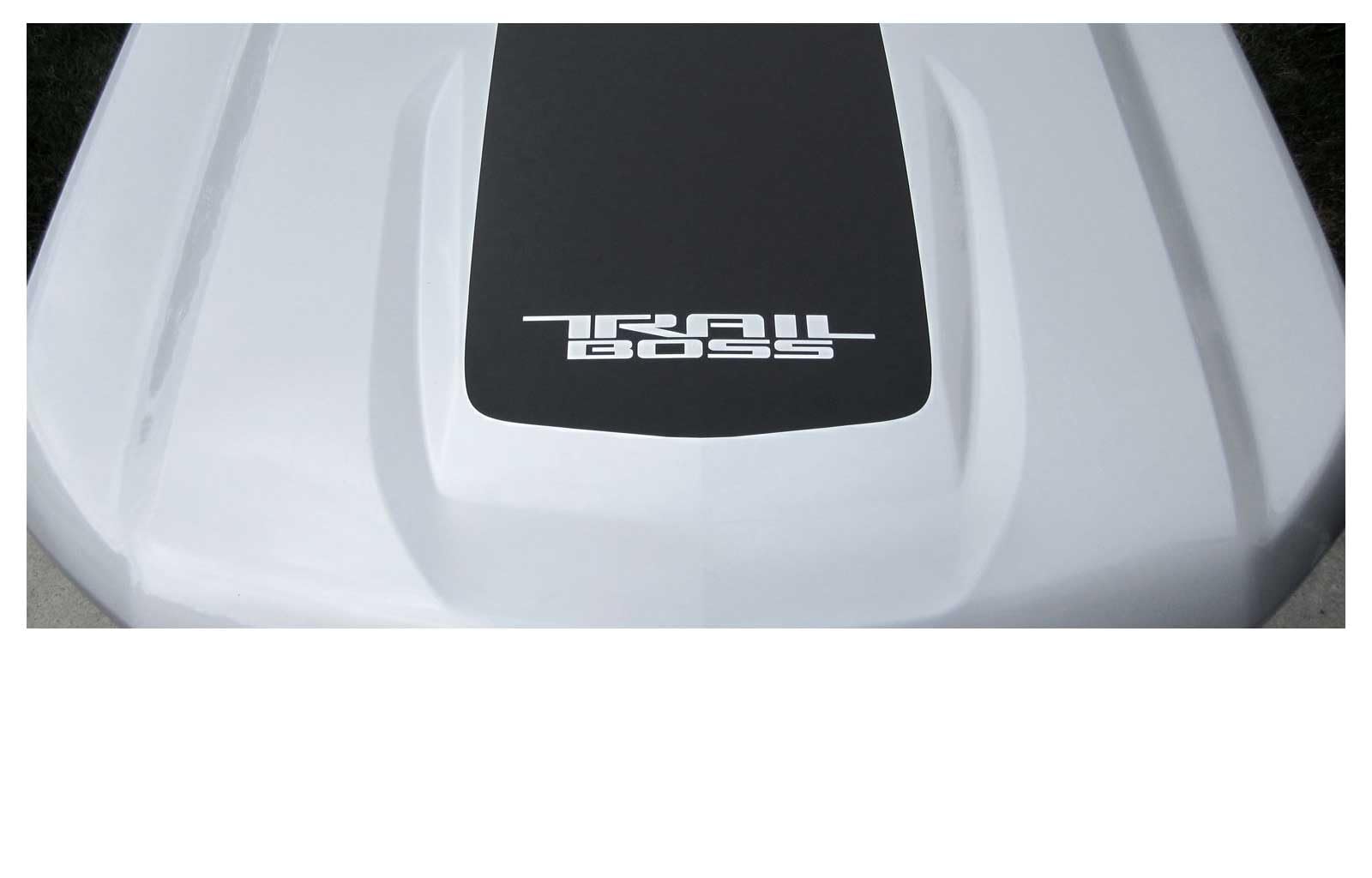 Chevy Silverado Matte Black Trail Boss Hood Decal Graphic 2019-2026 GM Licensed