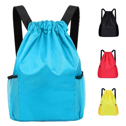 Didiseen Drawstring Bag Waterproof 50 * 44 cm Oxford Gym Sack Blue