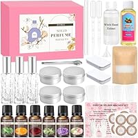 JUYRLE Perfume DIY Set, Solid Perfume Oil Making Kit, Creative Craft Set Adult DIY with Essential Oil, Mini Fragrances with Small Spray Bottle, as a Gift for Women/Children