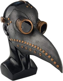 ifkoo Steampunk Plague Doctor Mask Latex Birds Beak Masks Halloween Art Cosplay Carnival Costume Props