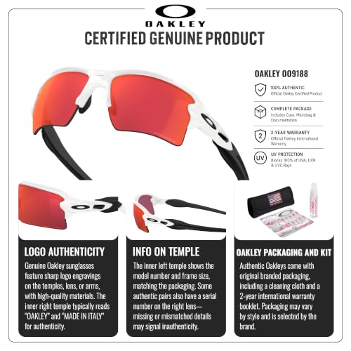Image of Oakley FLAK 2.0 XL OO9188 Rectangle Shape Sunglasses With Official Eyewear Kit