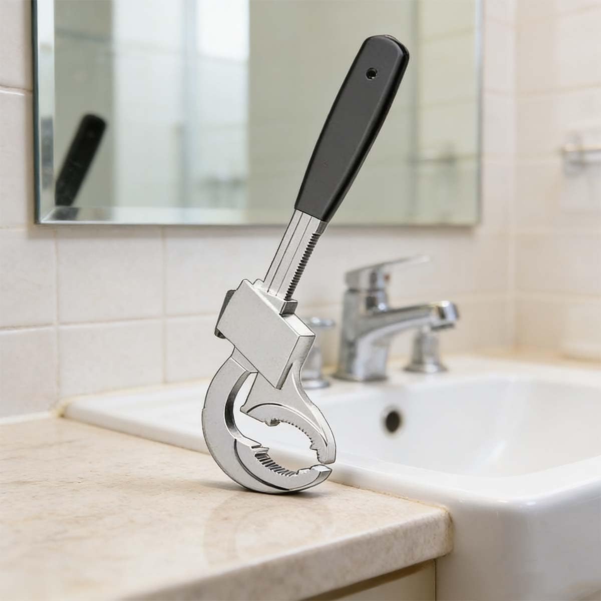 Adjustable Plumbing Faucet Aluminum Alloy Multifunctional Basin Faucet Shower Head Faucet Double Ended Plumber Faucet for Kitchen Bathroom Repair