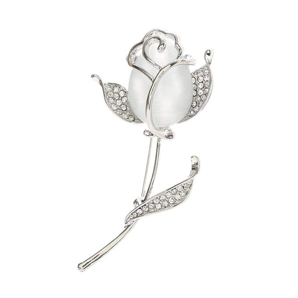 Kristall-Brosche, schöne Tulpen-Brosche, Anstecknadel, Kristall-Strass-Brosche