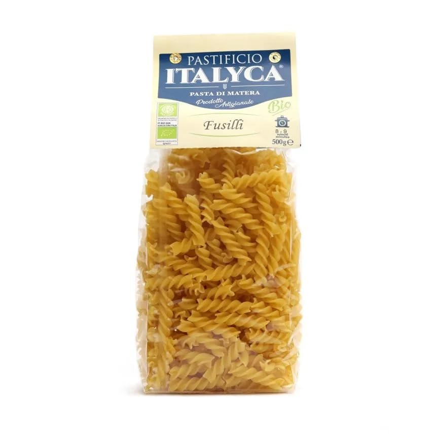 15 x 500 g - Fusilli Bio - Pasta di Grano Duro - Prodotta in Basilicata - Pacco da 500 g - Pastificio Italyca