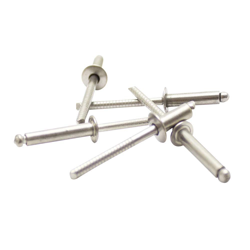 Rivetti Ciechi Acciaio Inox 4.8x10mm - 10 Pezzi, Testa Piatta, Tenuta Stagna - Foto 3